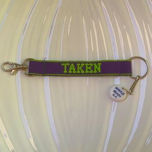 Taken Personalized Key Chain Purple Green